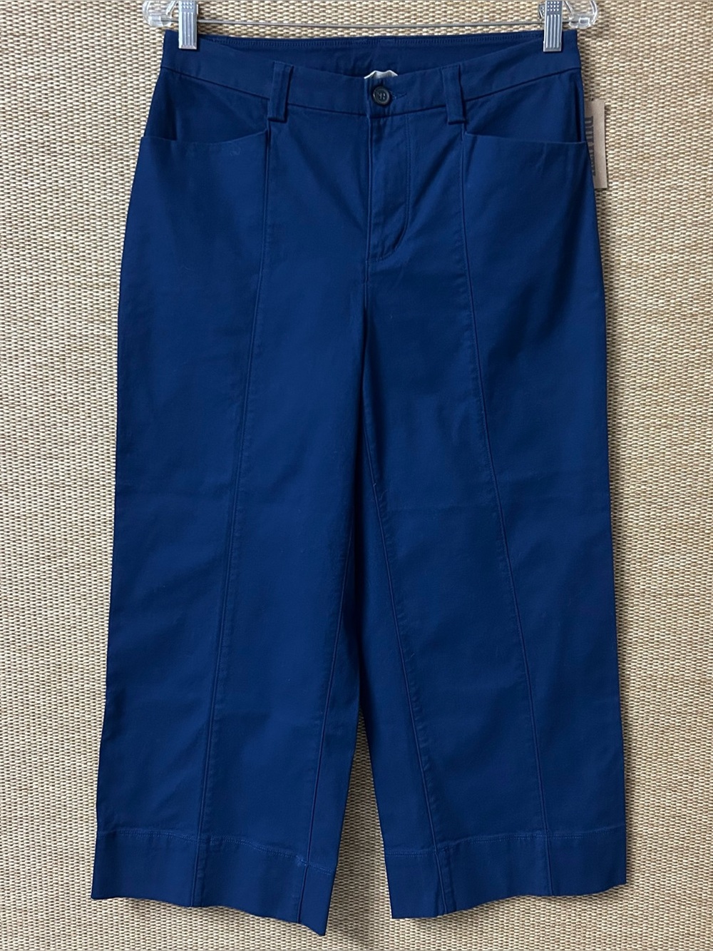 Duluth Trading Co Pants Women’s 8 Blue Workday Warrior Chino Wide Leg Crop NWT